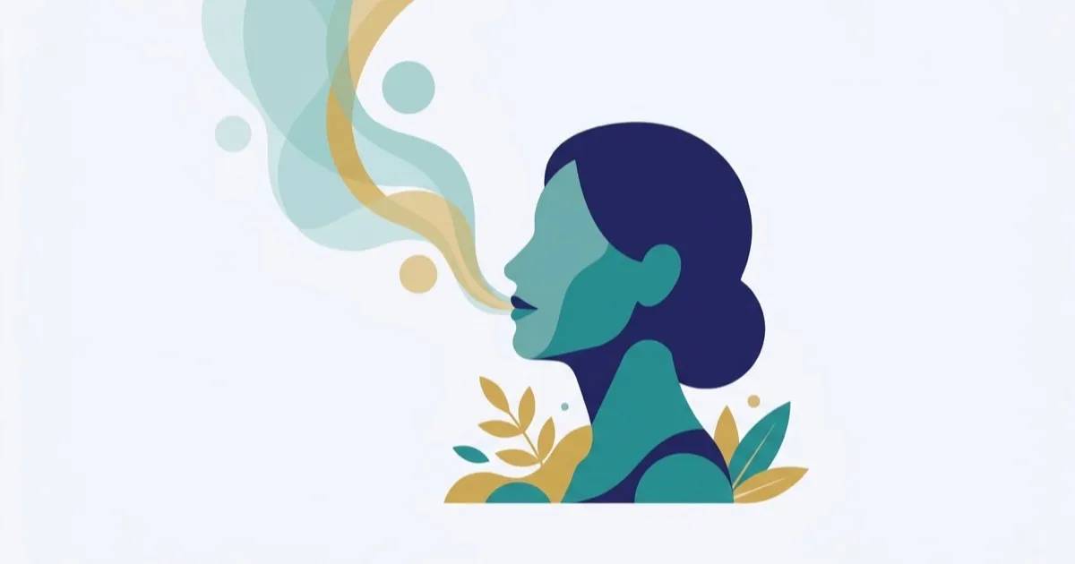 Calm editorial illustration representing how ADHD in women is often overlooked, with a focus on masking and late diagnosis.