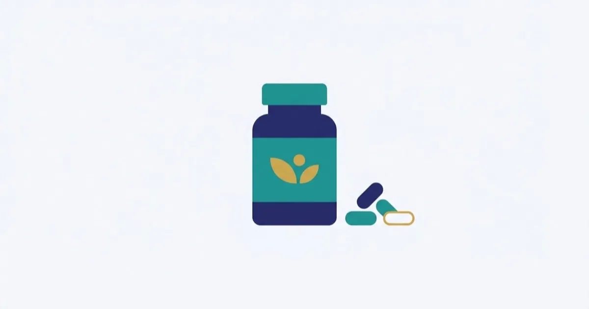 Magnesium glycinate supplement capsules and bottle, with a note that magnesium is not a treatment for ADHD.